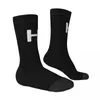 Женские носки Black H Stockings Unisex Word Soft Vintage Spring Running Sports Anti Slip Custom Fire