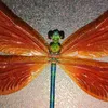 Figurines décoratives réelles spécimen libellule colorée de couleur et enseigne à la maison décoration de décoration de la maison sculpture de jardin décoration statues pour
