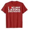Ich liebe meine Latina-Freundin Ich liebe mein Latina GF T-Shirt passung Paar Valentines Tee Tops Kurzarmblusen Geschenke 240429