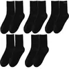 Женские носки 1 лот 5 паров весенний хлопок твердый цвет черный белый средний труб