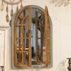 Plaques décoratives de style américain vieilles fenêtres de miroir en détresse vintage décoration de fenêtre décoration de mur réaliste