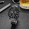 Montre-bracelets Band alliage Quartz Watch Men's Business Large Calan Calloge de luxe Simple Gift For Men Relogios Masculino Montre Homme