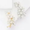 Broches Bouquet de fleurs de cristal perle de luxe pour femmes épingles botaniques unisexes