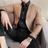 Herenpakken 2024 mode comfortabele Koreaanse versie van casual zakelijke heer Italiaanse trouwjurk in Italiaanse in professionele blazer