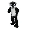 Mais novo traje de traje de mascote de cão de raposa negra de alta qualidade Carnaval Unisex Roupe