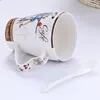 Muggar Ceramic Cup European Cartoon Beauty Coffee Mug Breakfast Te Milk With Spoon Gift Idea For Girl Family