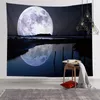 Tapestries Ashou Night Sky Tapestry Star Moon Wall Hanging Decor Slaapkamer Decoratie Huis Home Boho