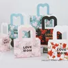 Gift Wrap Mother's Day Heart Handle Flower Bouquet Wrapping Paper Box Floral Arrangement Love Mom Holiday Portable Packageing Carton