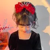 Accessori per capelli Princess Crown Children's Clip Seques Year Red Big Bow Girl Birthday Weada 3D Festival