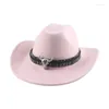 ベレー帽カウボーイハット女性のための西洋カウガール帽子fedora men wide wide brim solid curagy vintage vintage sombrero hombre