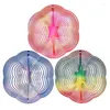 Figurines décoratives Colorful Wind Spinners 3D Rotation Bird Replelluling Chimes Heavy Duty Hexagon Boulires Rainbow Color Magic Chime