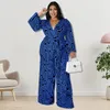 Plus Size Chic och Elegant Women Jumpsuit One Piece Outfit Winter Lady Outwear Designer Pant Spring Female Fashion Jumpsuit 240506