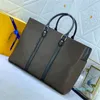 Handväska Totes portföljan med anteckningsbok datorväskor Designer Crossbody underarm äkta läder lyxig affärskontor Arbetsficka