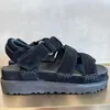 Comfort ben noto designer di sandali UG uomini e donne La stessa chiusura in velcro a punta a punta spessa casual Venus Slides Slivers Times 35-42