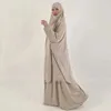 Abbigliamento etnico con cappuccio da donna musulmana abito hijab abbiglia