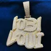 Hiphop op maat gemaakt ijskoude letter Sterling Sier VVS Moissanie Diamond Naam Pendant