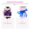 Fleurs décoratives Soap Fleur bouquet girasol roses artificielles éternelles rose tournesol tournesols The Gift Chic Graduation Bear Cartoon