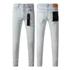 designer jeans uomini stravati jeans neri marca viola lussuosa skinny jean pantal