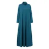 Urban Sexy Dresses Fashion Autumn Turtleneck Long Slve Sundress Women Maxi Long Dress Zanzea Elegant Solid Casual Robe Femme Kaftan Party Vestido T240510