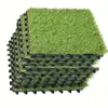 装飾的な花10pcs人工芝生芝タイルインターロッキングシステム庭の装飾に最適なバルコニーペットマットにぴったりのDIYデザイン