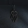 Colliers pendants Collier fantôme pour hommes femme enfant enfant drôle surnaturel Soul O Chain Bijoux en acier inoxydable Rock Punk