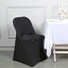 Tampa a cadeira preto dobramento lycra spandex capa para o evento de banquete de casamento deocração esticada