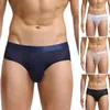 Underpants Men Briefs Jacquard Stretchy Male Ice Silk See Through Panties Comfortable Underwear Sheer Transparent Mesh Soft Exotic For Home