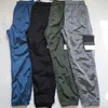 Дизайнеры брендов брюки каменные металлические нейлоновые карманные вышитые значки повседневные брюки Тонкие отражающие островные брюки M-2XL