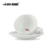 Tasses 280 ml de tasse de tasse de café en céramique de haute qualité ensemble de cappuccino fleur de style européen cadeaux créatifs
