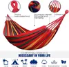 Hooru Camping Hammock Portable Comodo Garden Hammock doppia amaca per la spiaggia da viaggio per camera da letto all'aperto letto 240426 240426