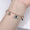 Designer smycken original modedesigner armband charm armband djävlar ögon lycklig palm hästsko dra armband kvinnlig svälja kristallarmband