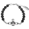 Brand Westwood Black Agate Saturn Bracelet Art Single Lower Diamond High Edition Nail