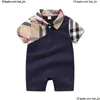 Kids Clothing Sets Designer Kleidung Mädchen Jungen Kurzarm Plaid Strampler 100% Baumwollkinderkleidung Kleidung Baby Kleinkind Jungen Jungen B02