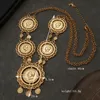 Collier de bijoux de monnaie ataturk avec cloche Tassel Gold Placing Turc Bridal Bijoux Pendard Royal de mariage Royal Cadeaux musulmans 240511