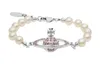 Geselecteerde Tiktok Hot Sale Westwood Pearl Pink Diamond Saturn Bracelet Fashion High End Handwar