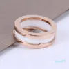 Paar Ring Schwarz weiß Keramikringringe für Frauen -Männer Designer Ring Luxusmarken Schmuck Designer Kreisförmige Fingeratmosphäre Einfach