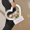 Present Wrap 1pc Portable Flower Basket Rose Wrapping Box Bag For Wedding Birthday Christmas Party Bouquet Decor Supplies