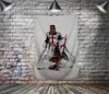 Masonic Knight Templar Flag Banner Polyester 144 96cm Accrochez-vous au mur 4 GROMMETS FLAGE CUSTOM Decoration intérieure014021005