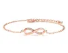 Pulseiras pulseiras para mulheres populares cor de prata interminável amor infinito zirconia cúbica jóias de moda de ouro rosa9897483