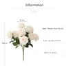 Decorative Flowers 10heads Rose Silk Branches Fullness Artificial For Wedding Indoor Home Party Shop Baby Shower Decoration