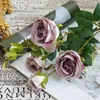 Fleurs décoratives 10pcs / lot!En gros très belle 6 têtes artificielles de fleur de rose faux mariage de soie maison