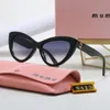 Designer Mu Moda Os óculos de sol vintage de olho de gato de luxo entrelaçados com óculos de sol de alta qualidade de moda de viagem ao ar livre