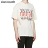 RHUDE High End Designer T-shirts för stämpelklocka Kokosnötträd Oilmålning Tee Mens Casual Stor kort ärm T-shirt med 1: 1 Original etiketter