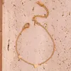 Bracelets de liaison E B Belle Store officielle Small Dainty Mini Core Heart Chain Berk Bijoux pour fille bracelet en acier inoxydable plaqué or Gold
