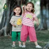 Shorts Amila Baby Pants 2023 Summer New Boys and Girls Trousers High saturation Fashion One piece Cocoon shaped Childrens Bottom d240510