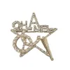 Pins Brooches Classic Brand Luxury Desinger Brooch Women Star Stray Crystal стразы Жемчужины Связь костюма мод