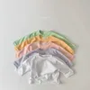 T-shirts Korea Kids Oversized Basic T-Shirt 2024 Baby Tee Soft Bottoming Shirt Toddler Girl Clothes T-shirts Baby Boys Clothes Tank TopsL2405