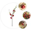 Décoration de fête 1pc Fake Pomegranate Home Flower Arrangement Chic Branch Decor Red