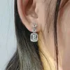 2024 Silberplattierter Luxusdesigner Doppelbrief Stud Ohrring Haken Geometrisch berühmte Frauen Diamant Anhänger Schmuck Earring Hochzeitsfeier Geschenk Schmuck Schmuck