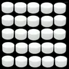 Garrafas de armazenamento 40pcs 50ml White Black Plastic Cream Cream Jar